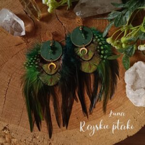 Kolczyki Rajskie Ptaki Leśne